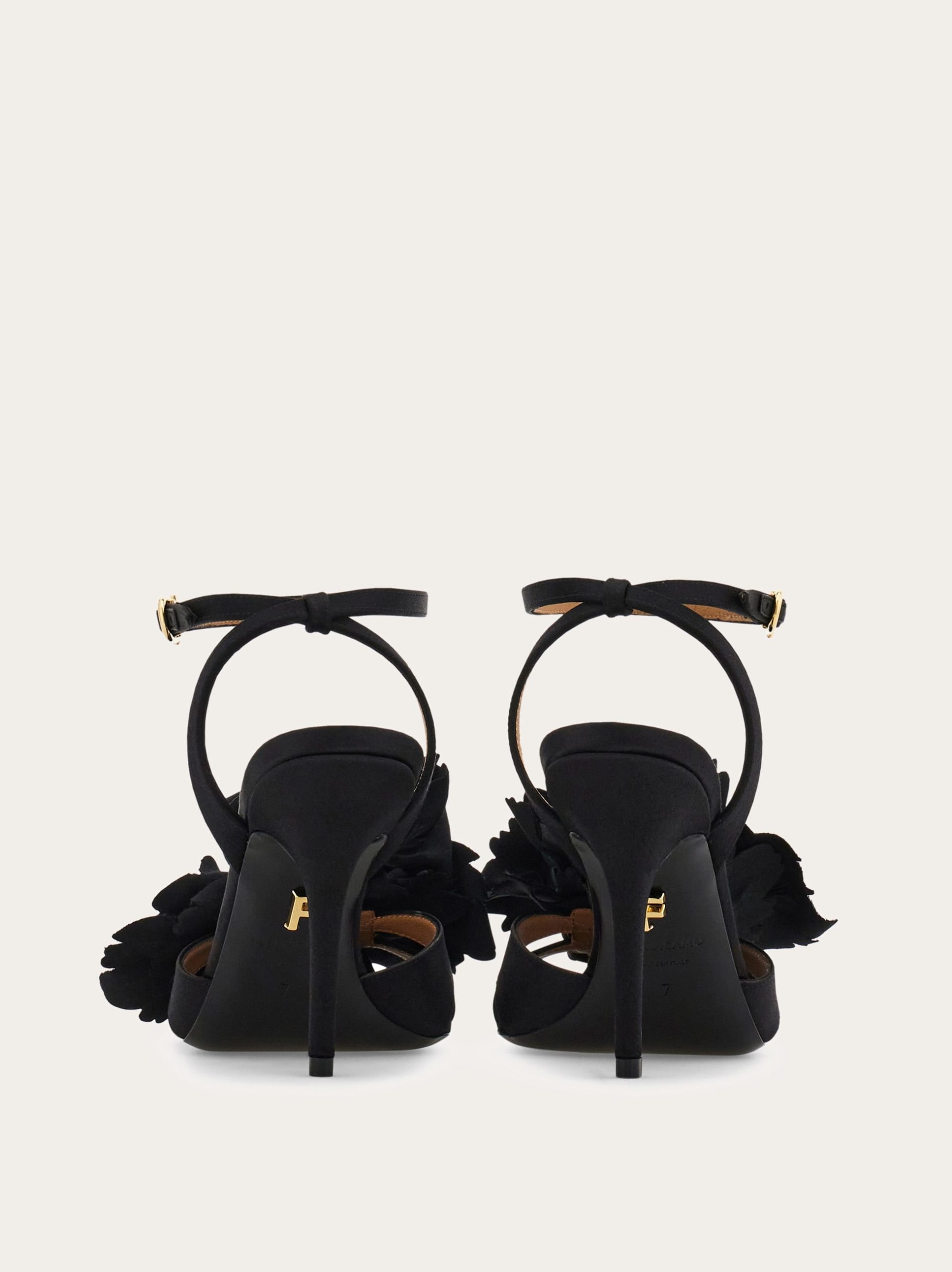 Ferragamo Flower embellished high heel sandal - Image 4